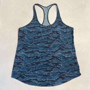 lululemon athletica Navy and Blue Abstract Racerback Tank